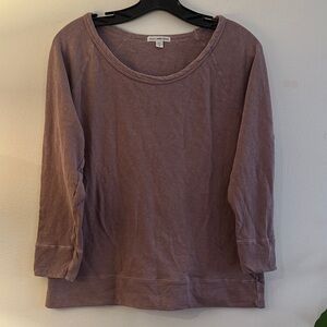 James Perse Mauve Long Sleeve Sweater - Preloved